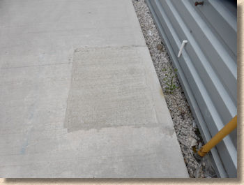 patch repair to plain concrete