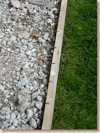 timber edging with kerf cuts