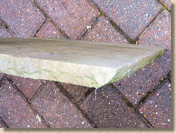 sandstone flag with undercut sides
