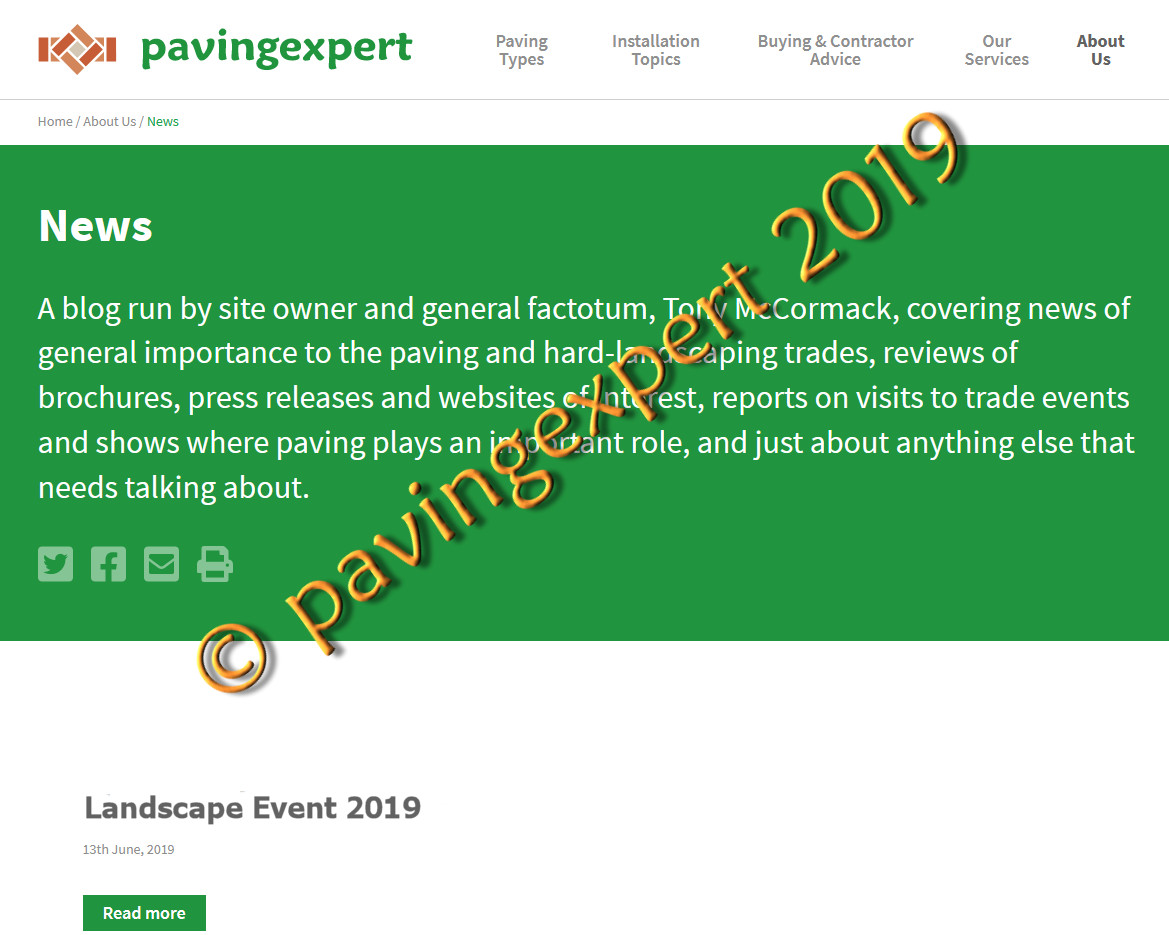 New pavingexpert website