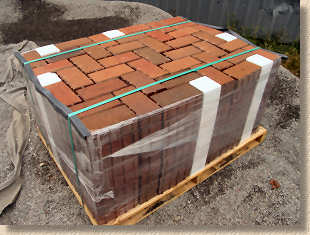 clay pavers in pack