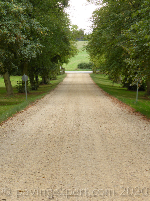 golden gravel driveway