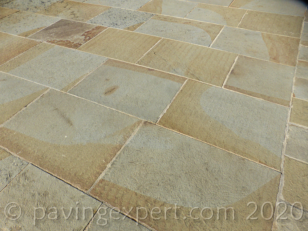yorkstone flamed paving