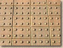buff clay blister paving