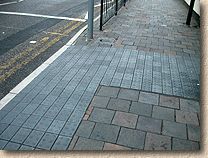 blue-black clay blister paving