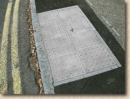 grey blister paving