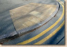 yellow blister paving