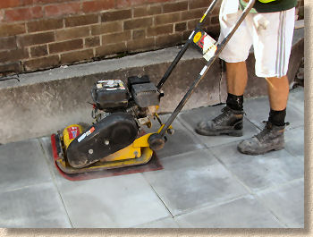 compacting the paving
